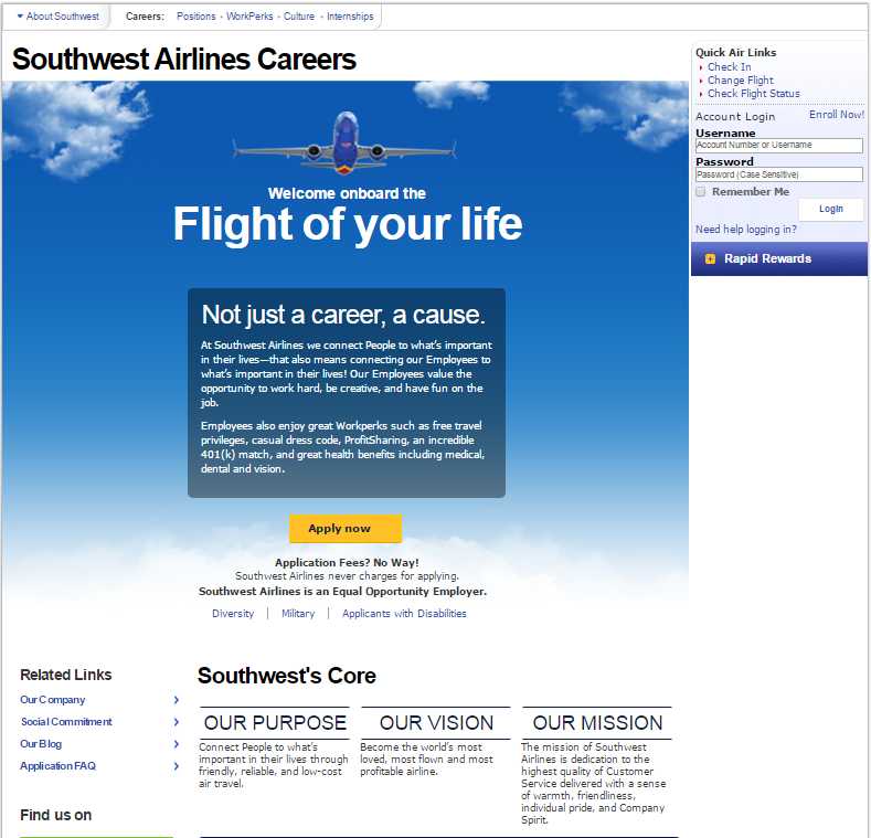 southwest airlines careers work from home