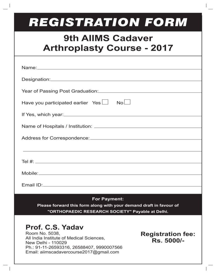 AIIMS Arthroplasty Course 2023 2024 Courses.Ind.In