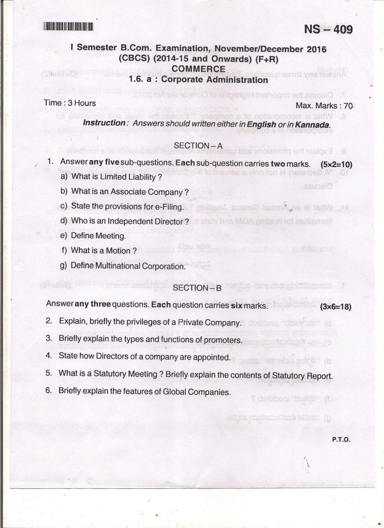 Download Bangalore University Question Papers 2023 2024 Courses.Ind.In
