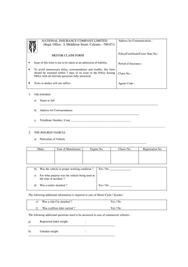 National Insurance Company Form Download 2023 2024 Coursesindin 1724