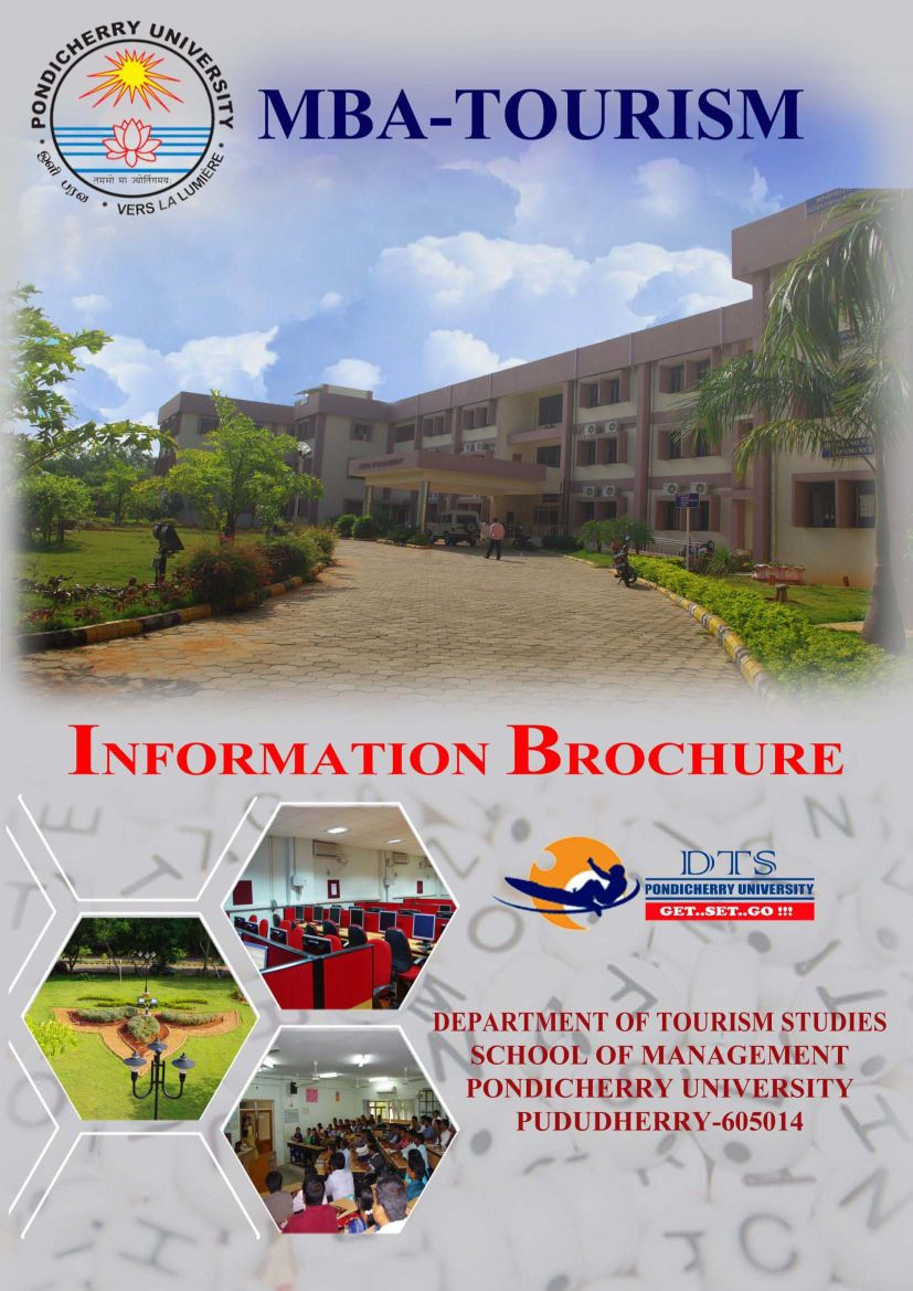 pondicherry university mba travel and tourism