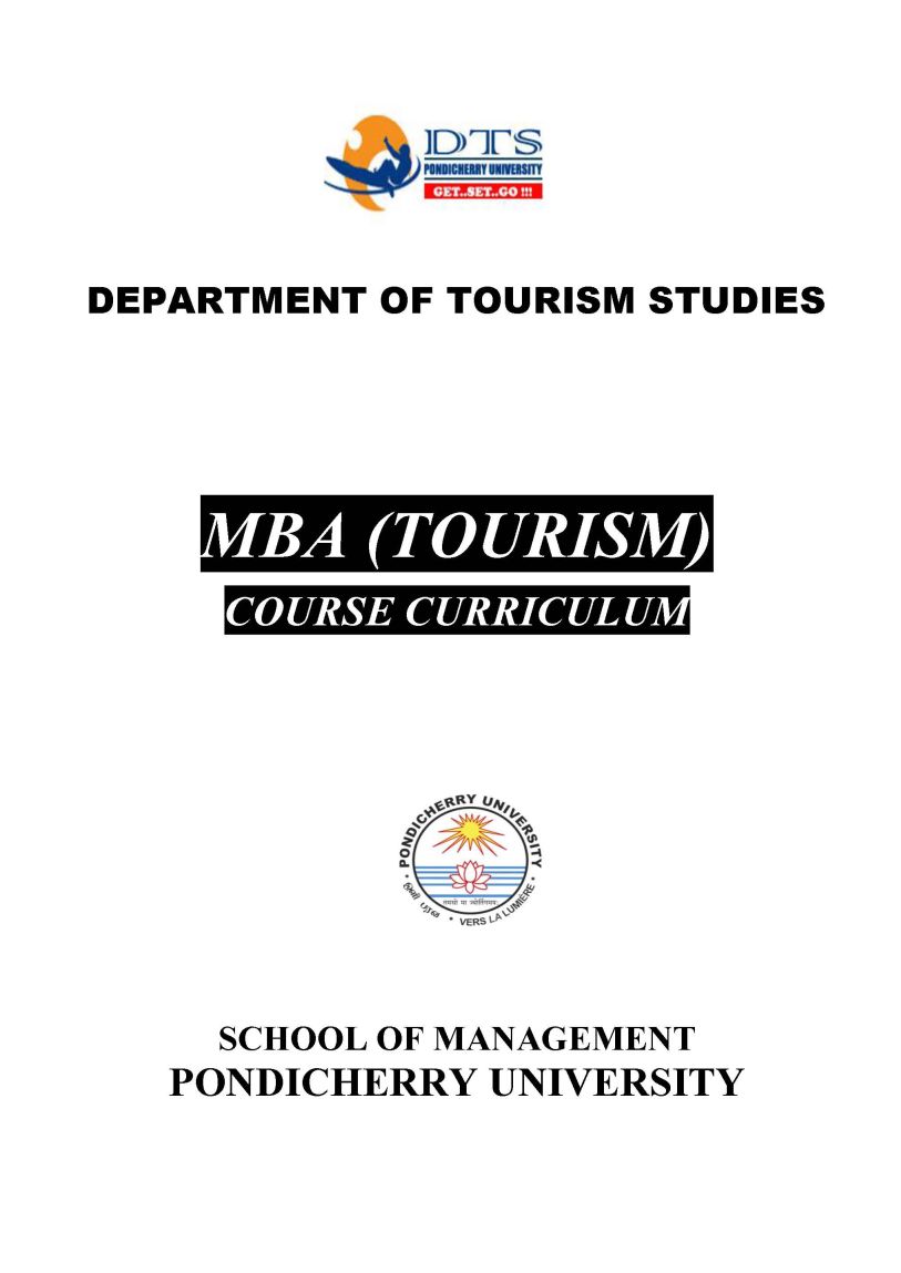mba tourism pondicherry university