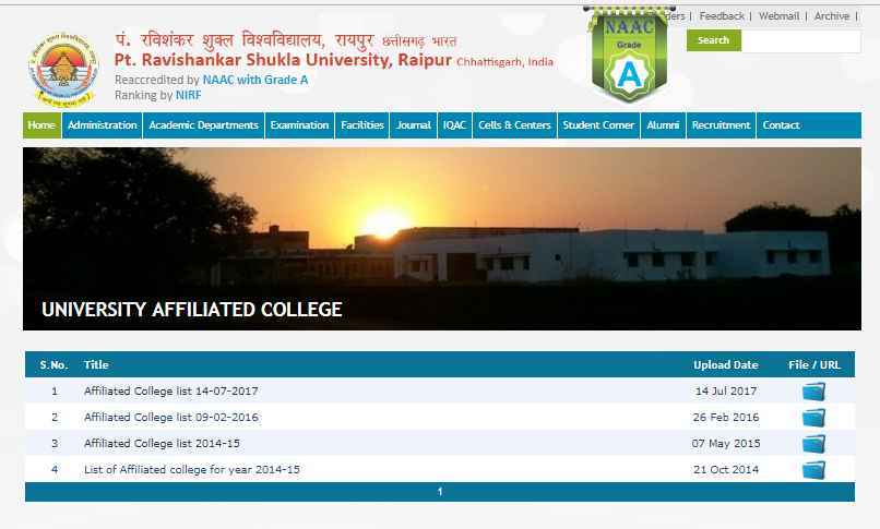 PRSU Bhilai - 2023 2024 Courses.Ind.In