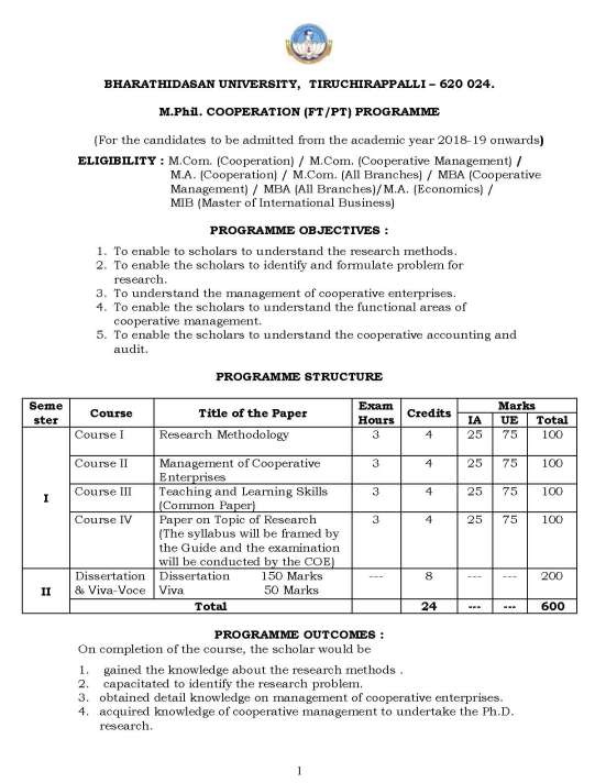 bharathidasan university m.phil dissertation submission form