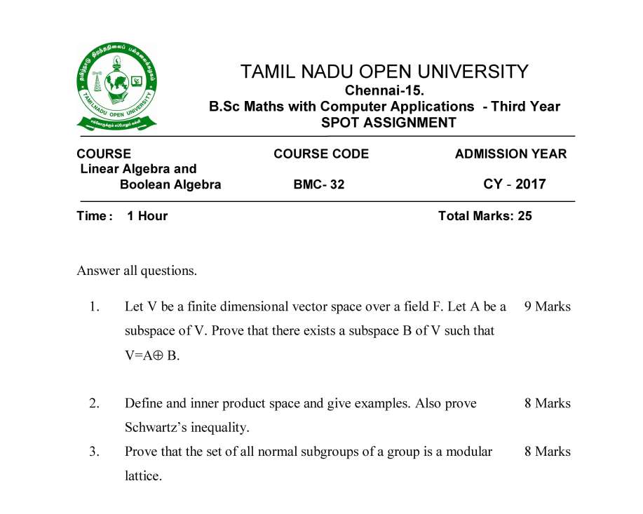 tamil nadu open university assignment 2021 last date