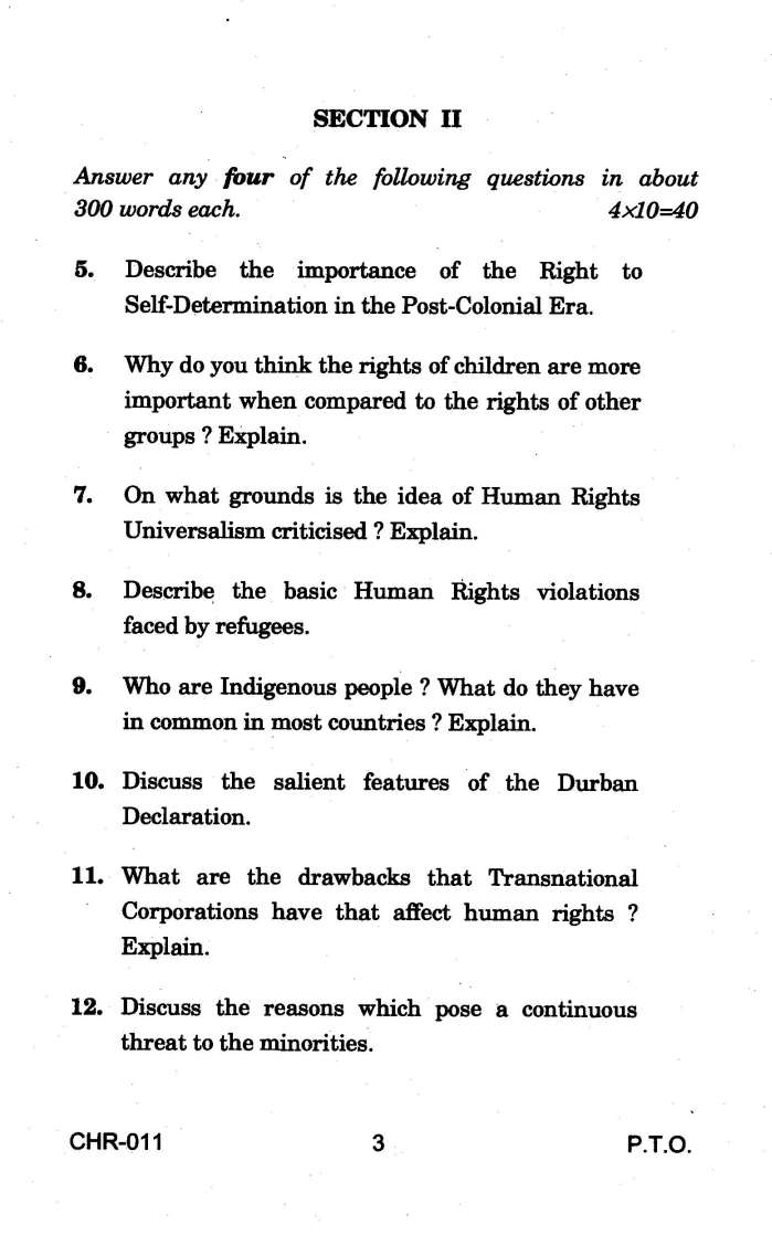 issues of human rights ignou assignment