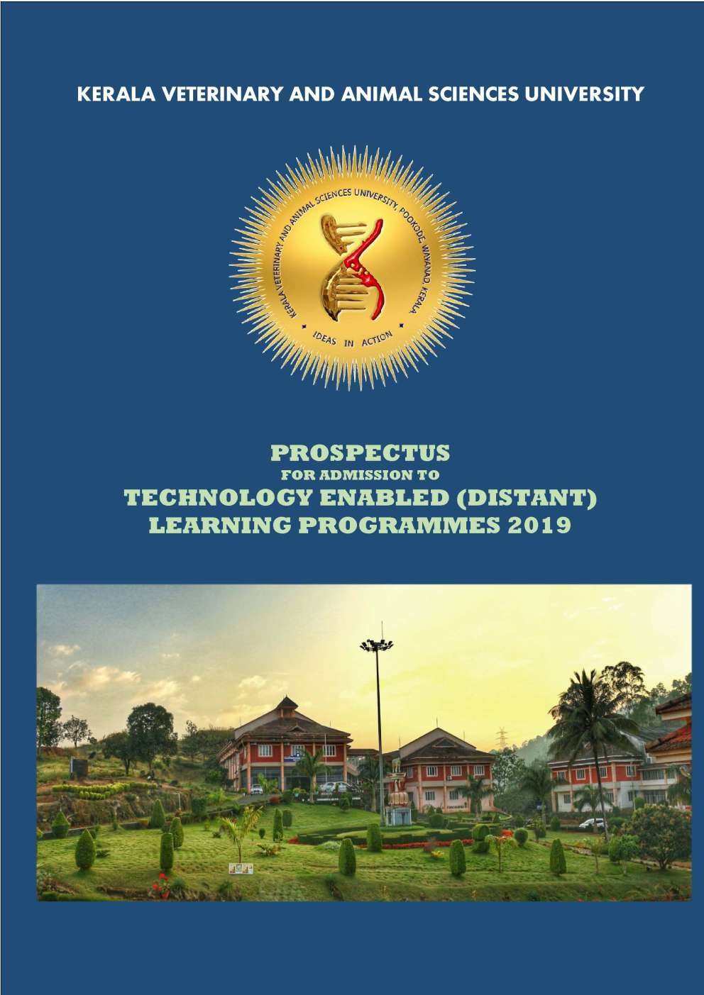 Kerala Veterinary and Animal Sciences University KVASU Prospectus  Technology Enabeled Distance Learning - 2022 2023 