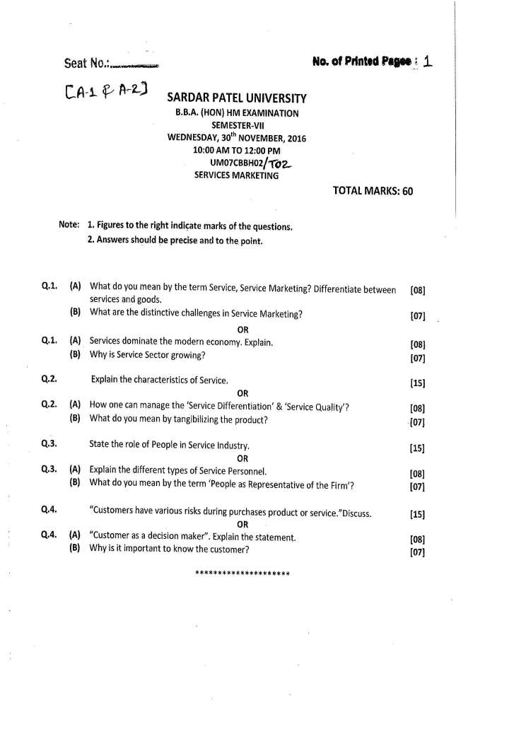 marketing research question paper bba