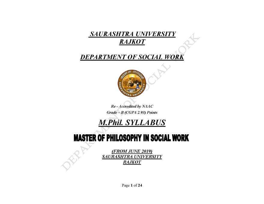 phd social work syllabus